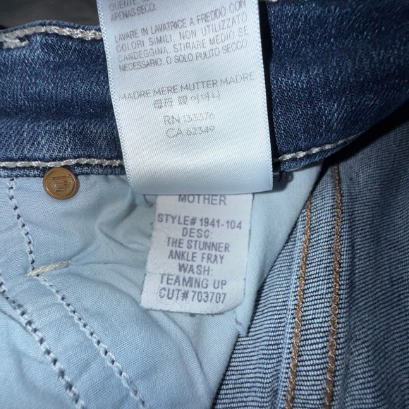 As Seen on Miranda Kerr MOTHER The Stunner Ankle Fray Jeans Women's Size 31 - Picture 12 of 16